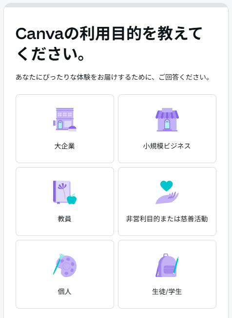 利用目的選択